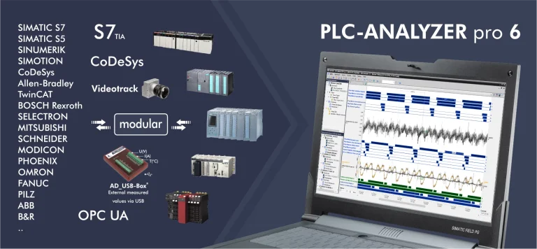 PLC Analyzer Pro 6 diagnosztikai szoftver kezelőfelülete